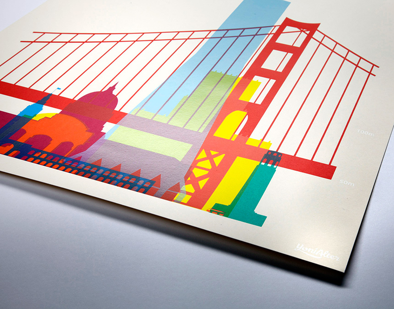 Illustration for article titled These Gorgeous Screenprints Showcase a City's Most Famous Structures